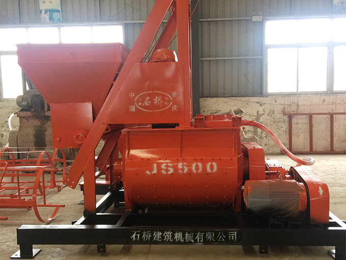 JS500型雙臥軸強(qiáng)制式攪拌機(jī)